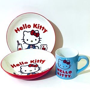 ❤️🎀 Hello Kitty Pasta Bowls and Mug Bundle